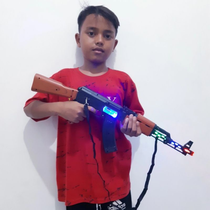 Mainan Tembakan AK47 Light &amp; Sound Tembak Anak Laki Cowok