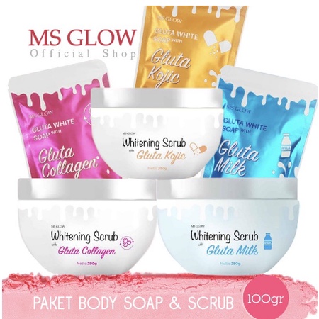 MS glow gluta whitening body Soap &amp; Scrub