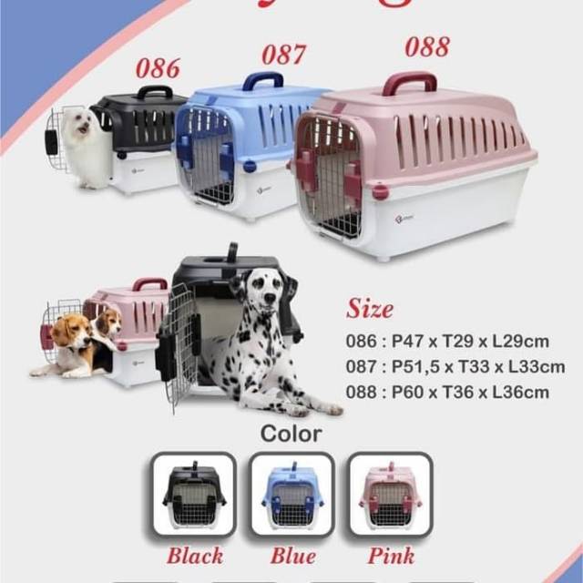 Pet carrier. dog cat cage kennel box . Tas jinjing anjing kucing kandang travel. pet cargo