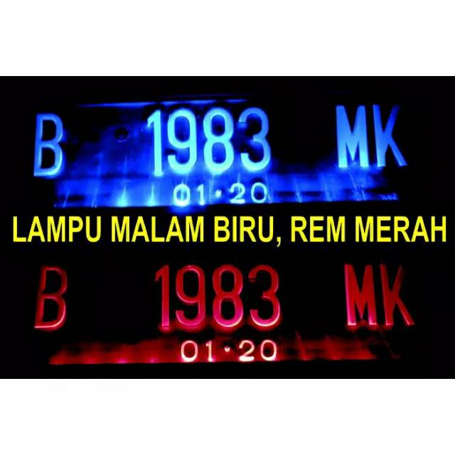 Cover Plat Nomor Acrylik Dudukan Frame Plat No Akrilik LED 1pasang (2pcs)Slim Design