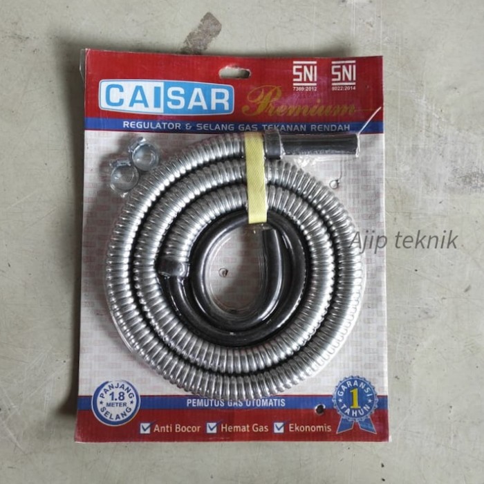 Selang kompor gas selang gas 1.8 meter tanpa regulator Caisar murah