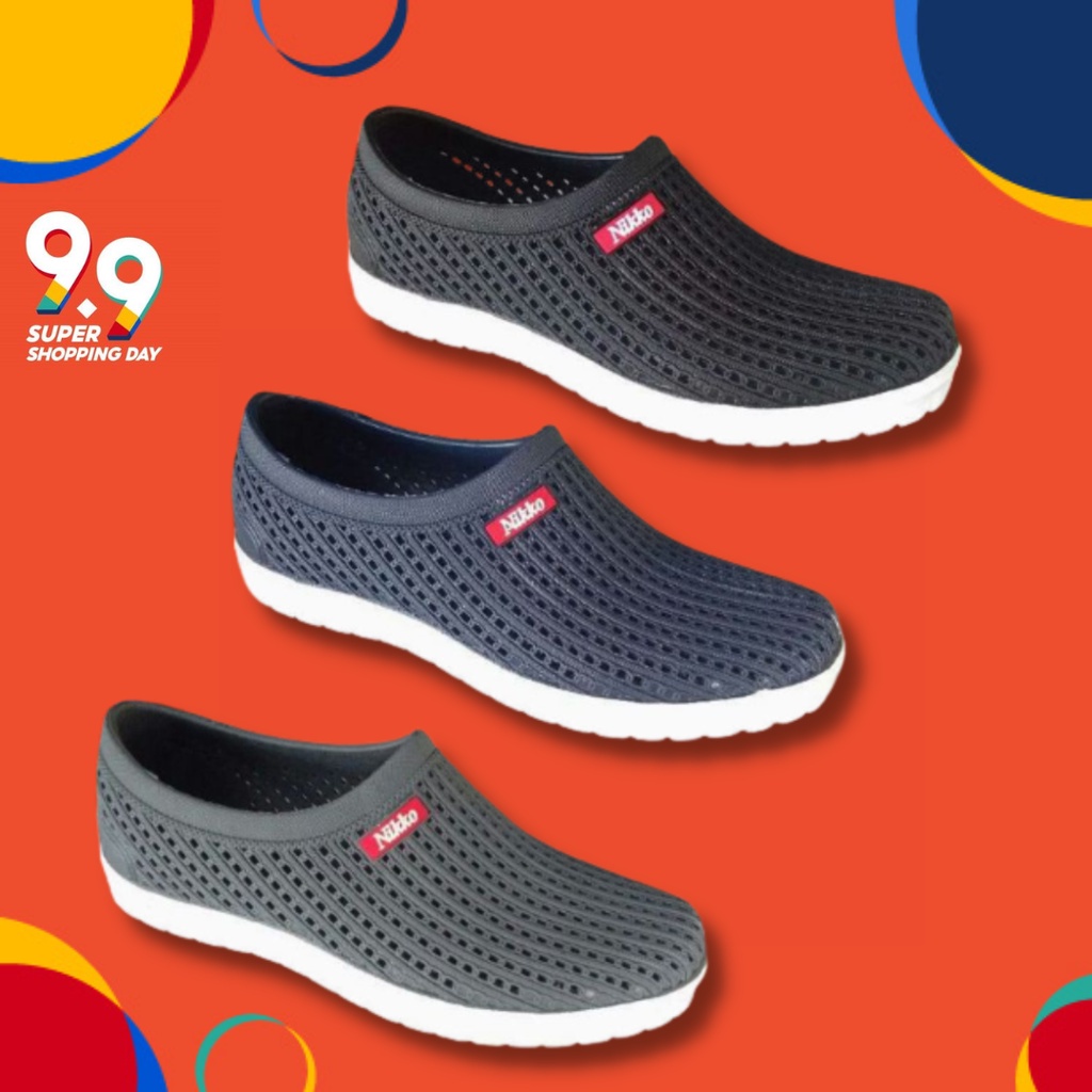 NK 152 - Paling murah cek nikko 8155 terbaru Sepatu 8152 Pria / Sepatu Slip / Sandal Karet BAHAN PVC