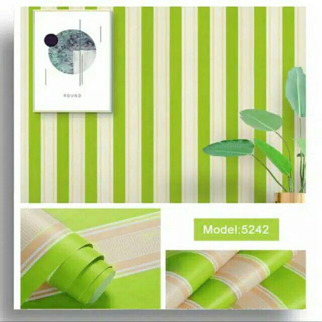 Terlaris Wallpaper Motif Salur | Wallpaper Salur Hijau