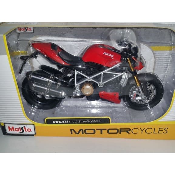Diecast Motogp - Diecast Ducati - Diecast New Ray Vespa Ducati Mod Streetfighter S Skala 1:12 Maisto