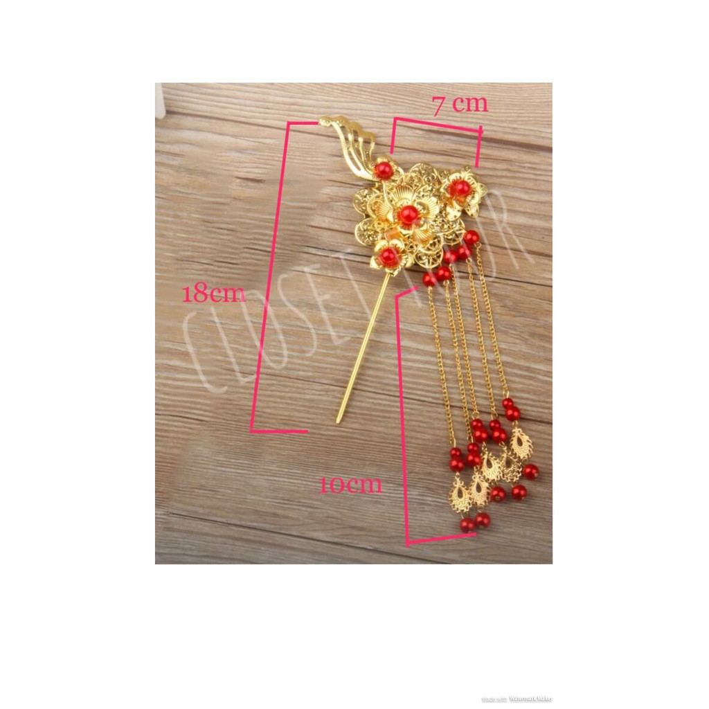 TUSUK KONDE TRADISIONAL SHANGHAI CINA AKSESORIS RAMBUT PENGANTIN