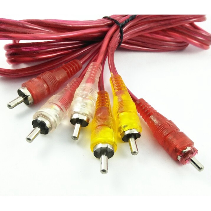 KABEL RCA 3R - 3R TRANSPARAN 1,5M FULL/ KABEL 3 JACK RCA TO 3 JACK RCA 1,5M TRANSPARAN/ KABEL AUDIO/ KABEL VIDEO/ KABEL AUDIO VIDEO MURAH/ KABEL AUDIO VIDEO BAGUS