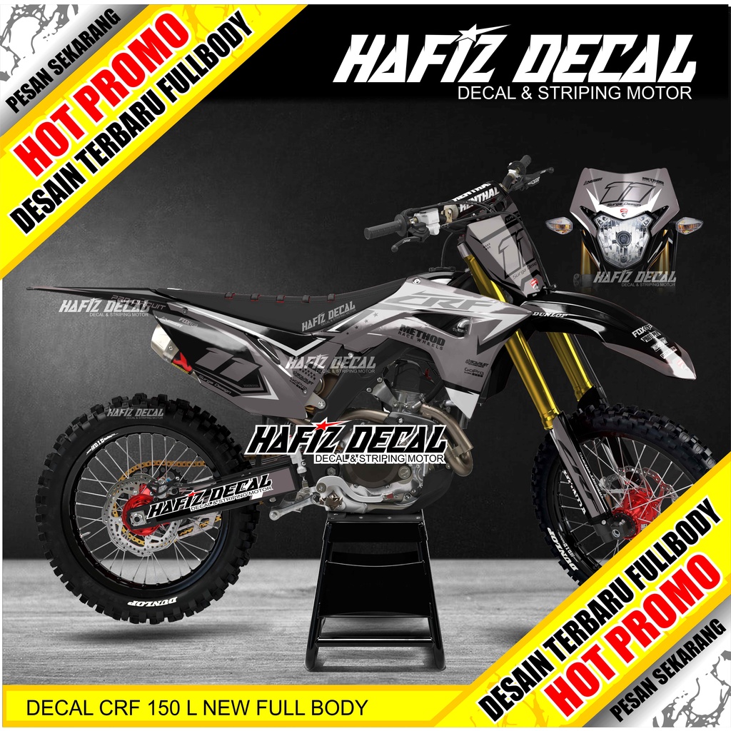 DECAL CRF 150 L FULL BODY, DECAL CRF, DECAL CRF 150 L, DECAL CRF GREY