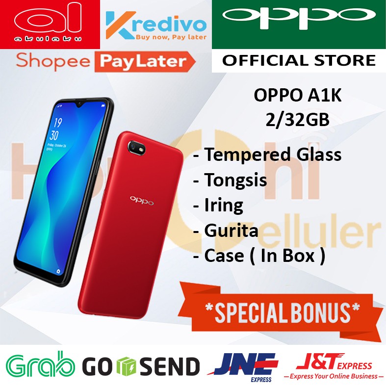 OPPO A1K 2/32GB GARANSI RESMI ORIGINAL BONUS