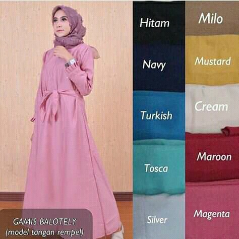 GAMIS BALOTELLI POLOS KANCING BUSUI - gamis polos jumbo syari