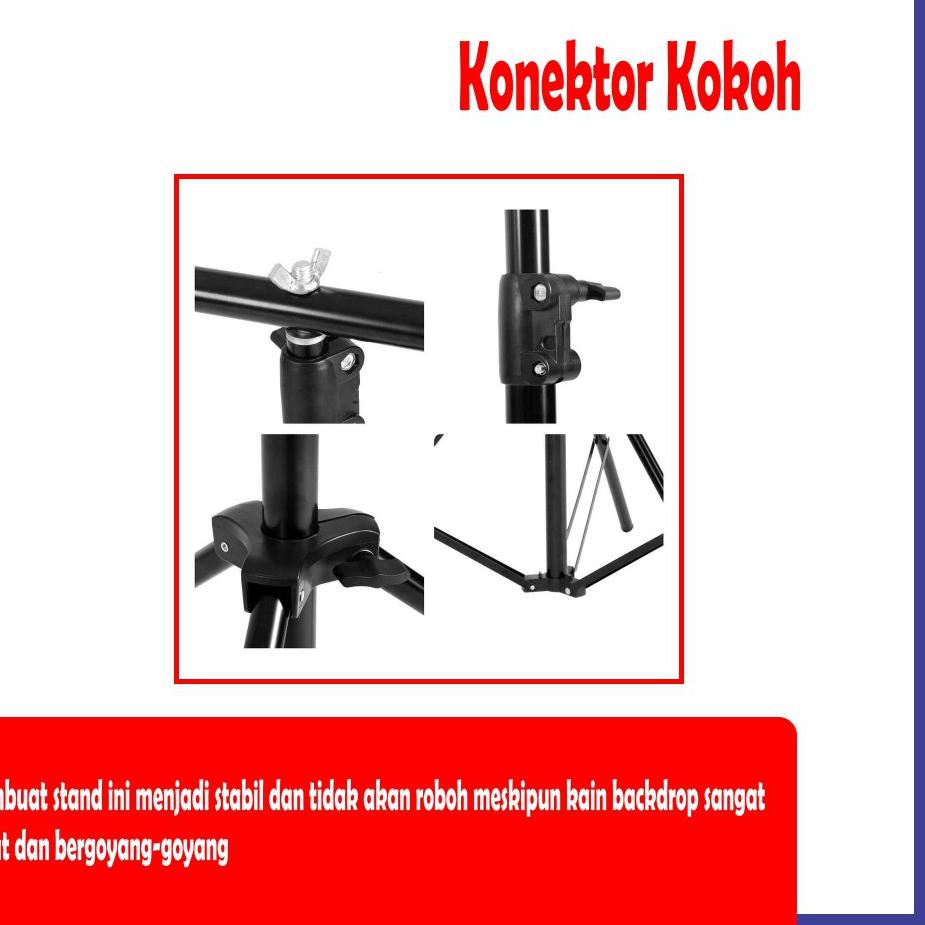 ← TRIPOD STAND TIANG BACKGROUND BACKDROP GREEN SCREEN T-SHAPE ✦