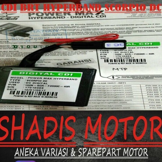 CDI Motor Merk BRT Tipe Hyper Band Motor Scorpio DC