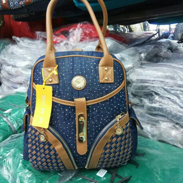 TAS WANITA RANSEL JEANS MJL