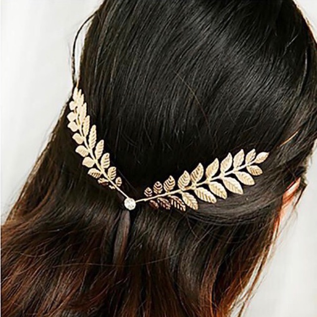 Caesar’s Lover Backdrop Headpiece Gold Leaves Daun Emas Vintage Rustic Bohemian headpieceku