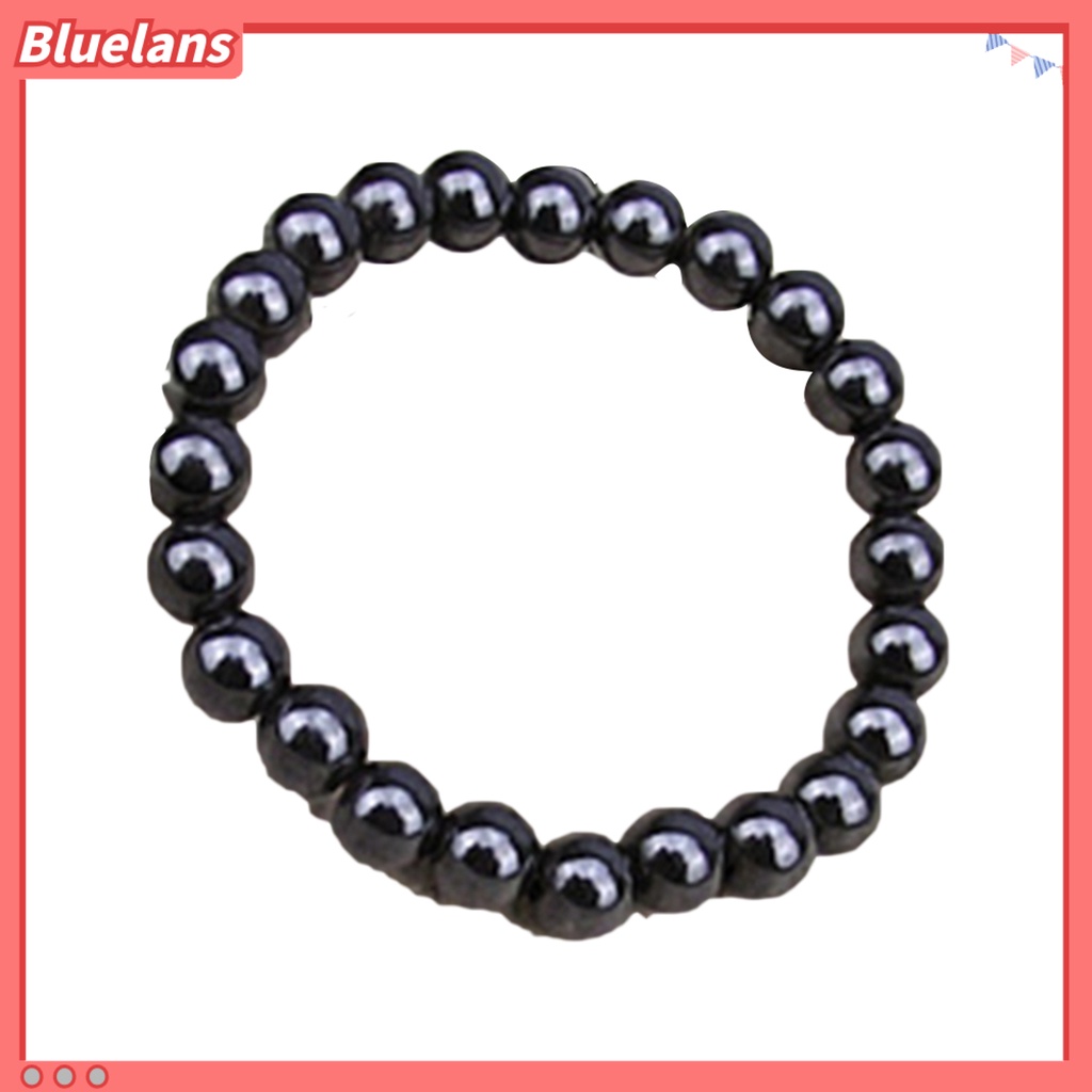 Bluelans Black Round Magnetic Stone Bracelet Fashion Unisex Health Care Bangle Jewelry