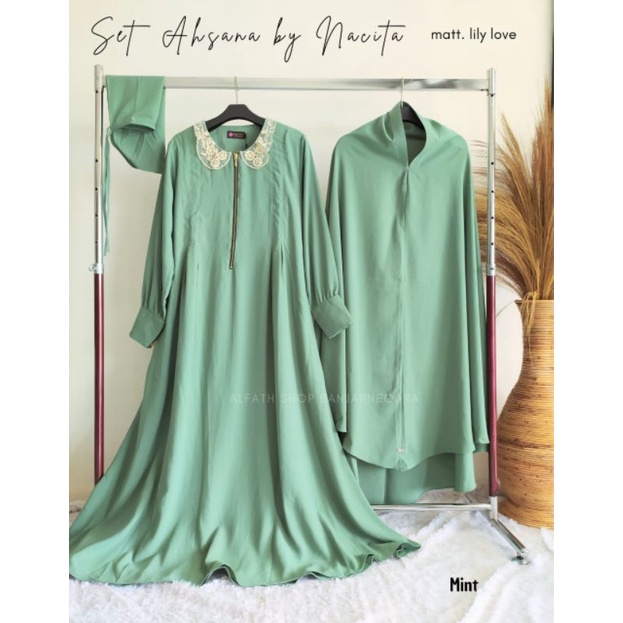 AHSANA by NACITA, SET GAMIS BRANDED, SET GAMIS SYARI