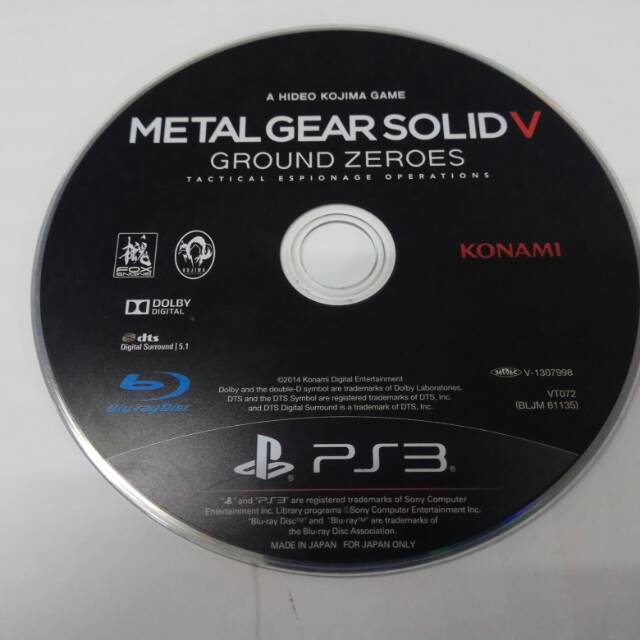 KASET PS3 METAL GEAR SOLID V