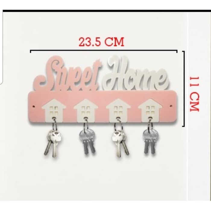 Mega_1688 Rak Gantungan Kunci Set Sama Gantungan Motif SWEETHOME MG840