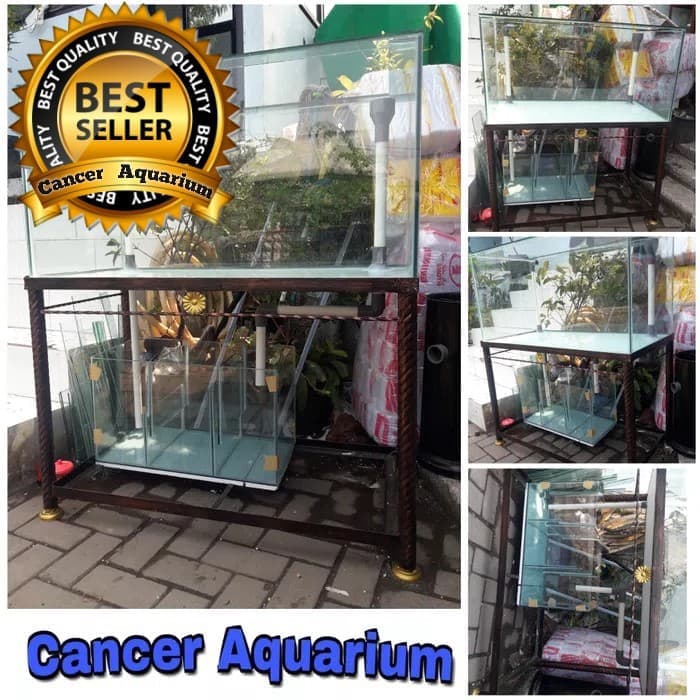Aquarium Set Sump Filter Dan Instalasinya (100x50x50) Full 8mm MURAH