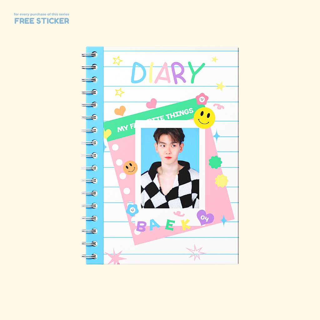 

Diary Baekyun Series 1 Pastel - Notebook Planner Journal