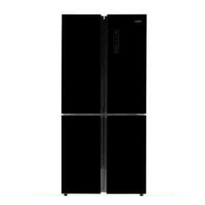 AQUA AQR-IG525AM Kulkas SIDE BY SIDE Sanyo Inverter IG525AM AQR-IG525 Black Glass