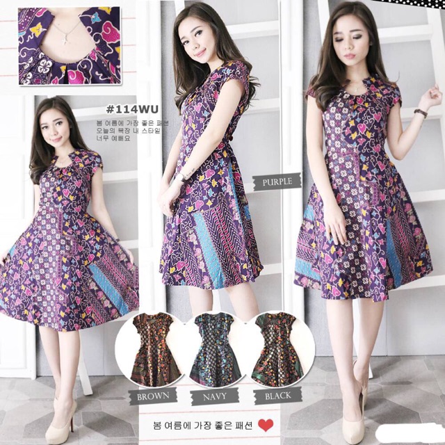 114 WU FLARE DRESS BATIK