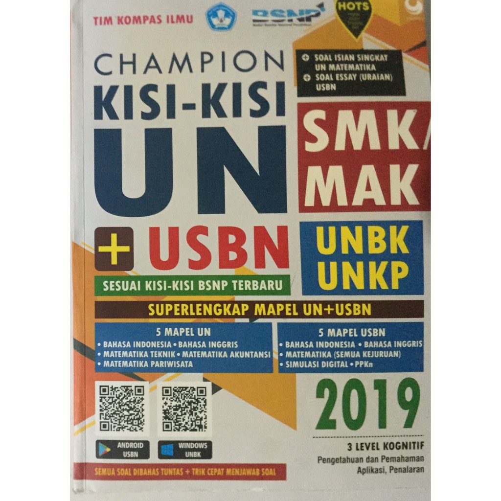 BUKU CHAMPION KISI KISI UN & USBN SMK/MAK 2019