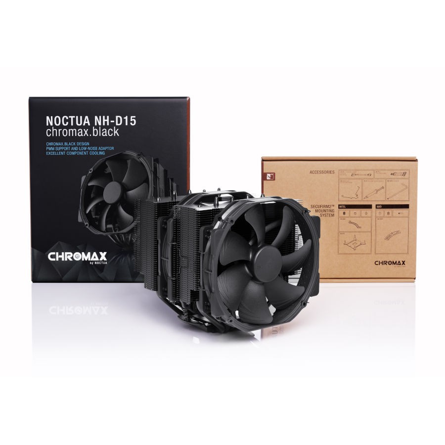 Noctua Nh D15 Chromax Black Design Dual Tower 140mm Cpu Cooler Noctua Nh D15 Chromax Black Design Dual Tower 140mm Cpu Cooler