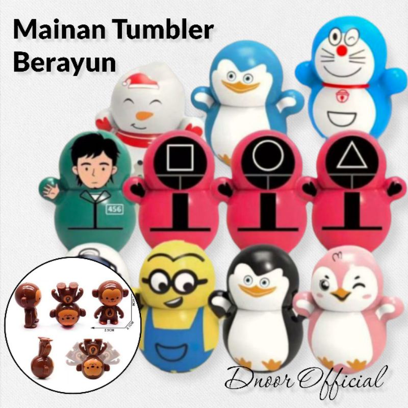 Mainan Bayi Kartun Tumbler Berayun Hewan / Mainan Anak Lucu