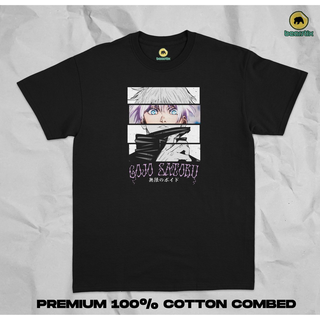T-SHIRT GOJO SATORU - KAOS STREETWEAR JUJUTSU KAISEN X UNIQLO - BAJU ANIME UNISEX - KAOS SUKUNA