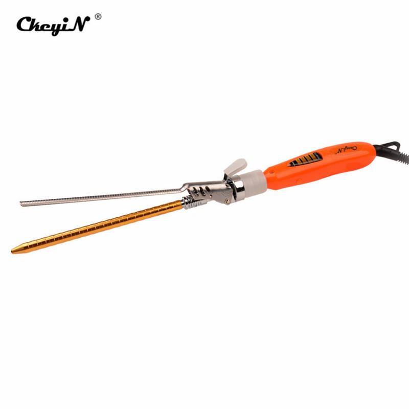 

CkeyiN 9mm Rambut Curling Iron Listrik Berputar Curling Wand untuk Wanita Gadis Pria