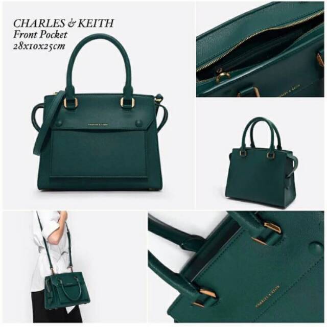 CK STRUCTURED TOP HANDLE ORIGINAL GREEN