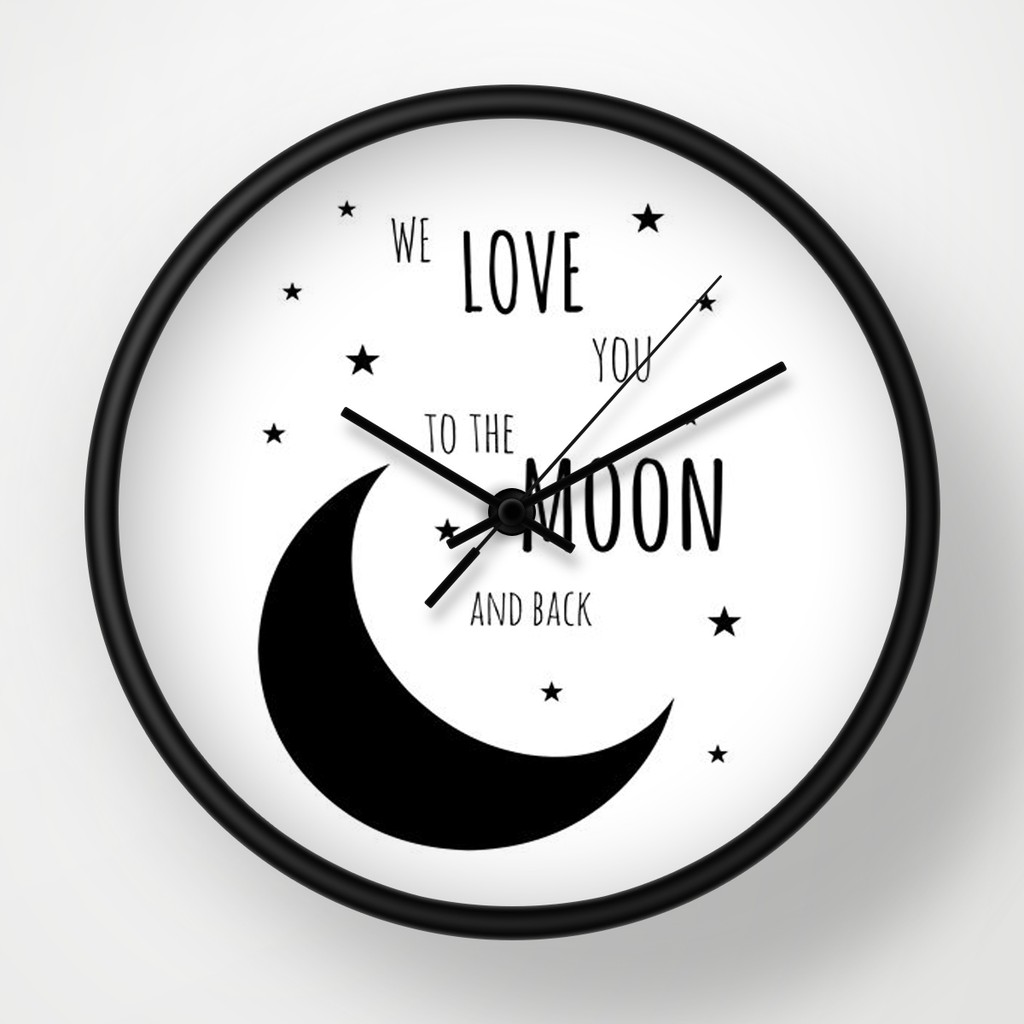 Clouds Clou Wall Clock I Love U The Moon 31 X 31 Cm Shopee Indonesia