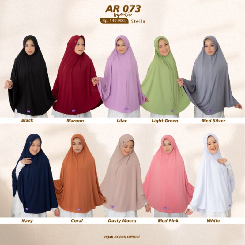 Hijab Jilbab Bergo Jumbo Ar Rafi Terlaris non Zoya Elzatta Robbani
