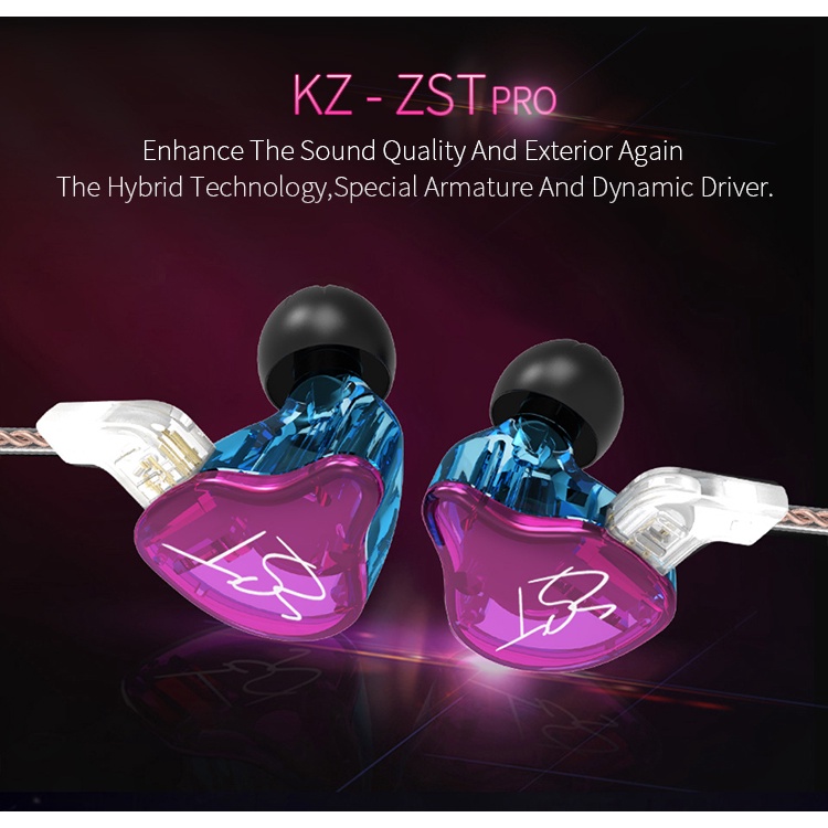 KZ ZST In Ear Earphone with MIC - Garansi Resmi