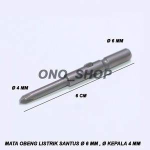 Mata Obeng Listrik Santus 6x4 mm