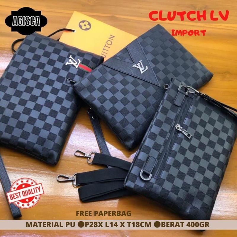CLUTCH LV/DOMPET BESAR/TAS BUKU/BAG IMPORT/MURCE