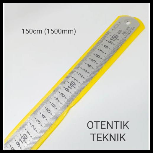 

Vanila | Penggaris Besi 150 Cm - 1500 Mm - 1 Koma 5 Meter - Steel Ruler 60 Inch