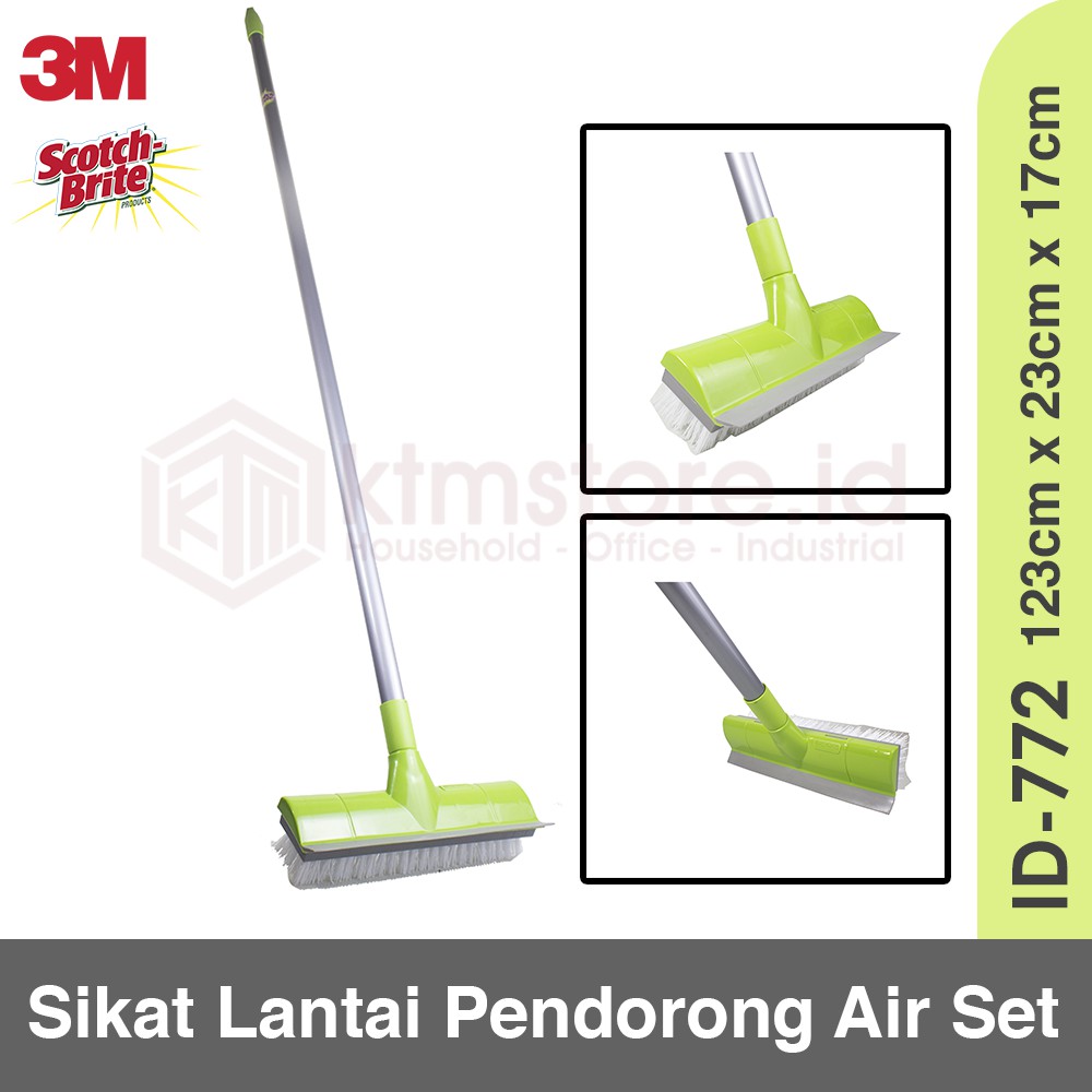 Ktmstore 3M Scotch Brite Sikat Lantai Pendorong Air ID 772 Sikat Lantai Gagang