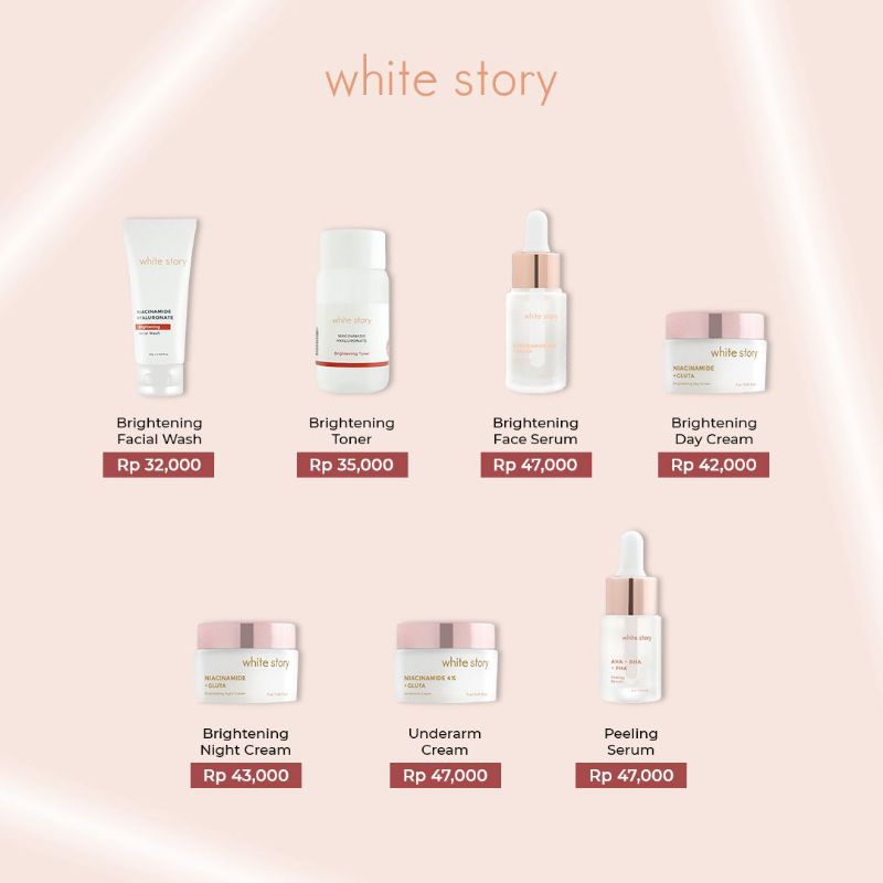 WHITE STORY Brightening | Acne Serum | Day | Night | Essence | Eye Cream