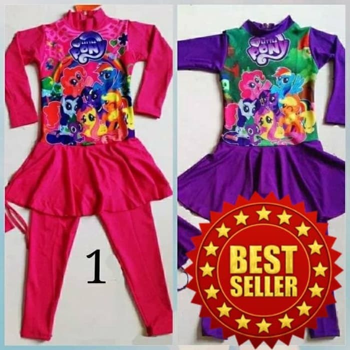 Nadia Sport Swimsuit Baju Renang Anak Muslimah / Baju Renang Anak Perempuan Muslim - 2-8 Tahun,