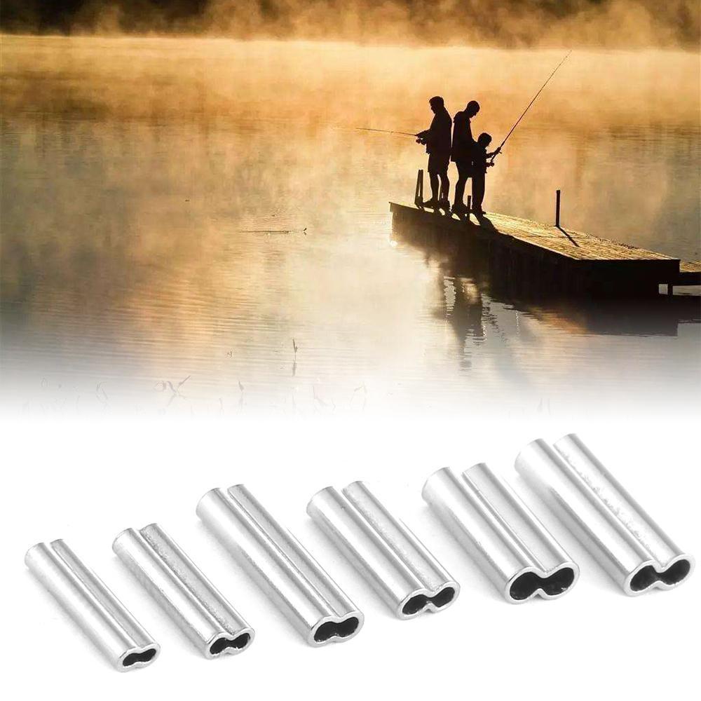 Preva 100pcs Tabung Kawat Pancing Hot Oval High Quality Double Copper Tube