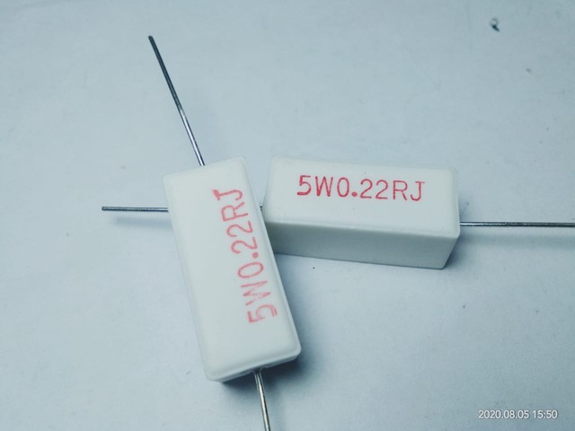 [PAS-9079] RESISTOR KAPUR 5WATT 0.22OHM ORIGINAL