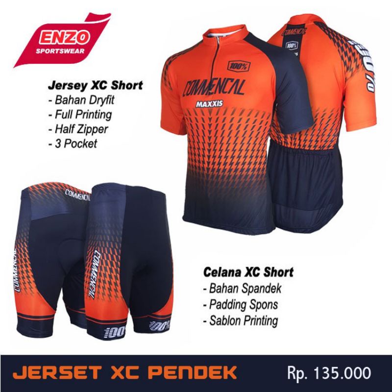 JERSET Sepeda Commencal Orange