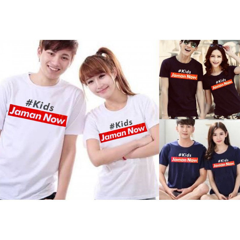 Kids Jaman Now / baju couple / baju pasangan / kaos couple  / dropship