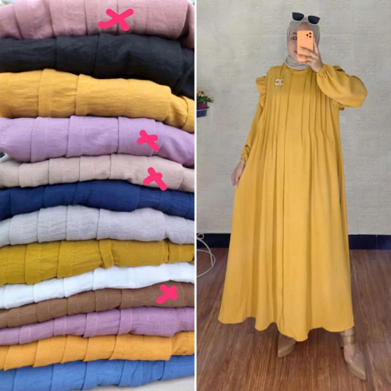 middi/tunik/dress/gamis/cringkle/uragiri/katun/babydoll/jumbo