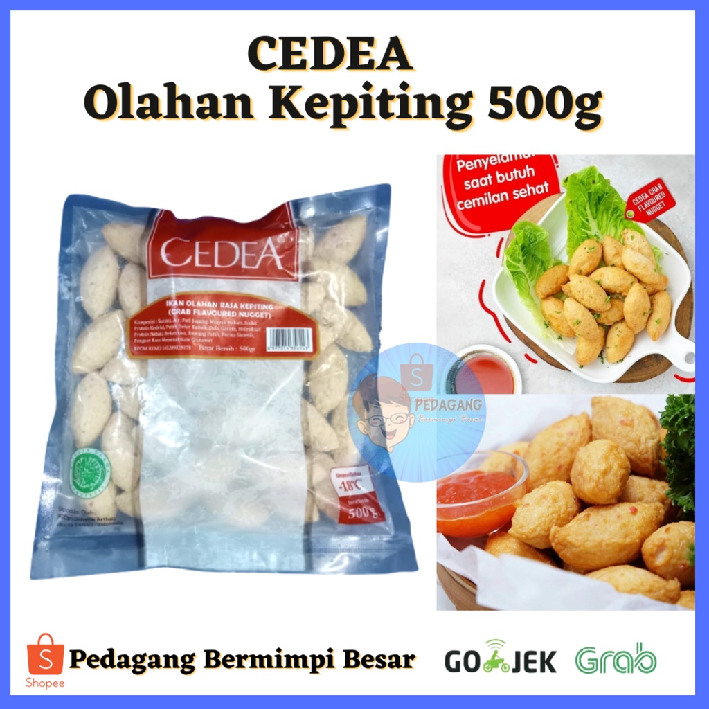 Cedea Nugget Kepiting / Crab Flavoured Nugget/ Naget Rasa Kepiting 500gr/ Cedea Olahan Kepiting 500g