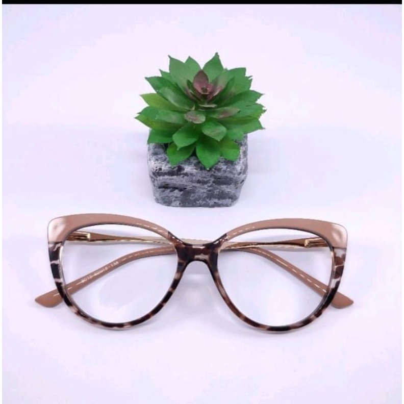 kacamata minus atau normal paket lensa photocromic  frame cat Eye