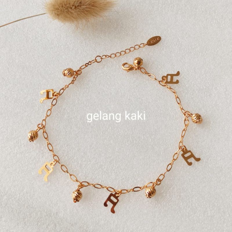 Gelang Kaki Yaxiya Emas Gelang Kaki Warna Emas