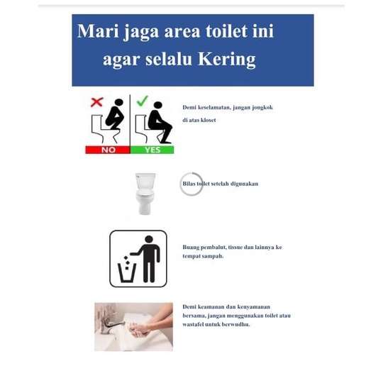 

stiker sign mari jaga area toilet uk 20x30cm