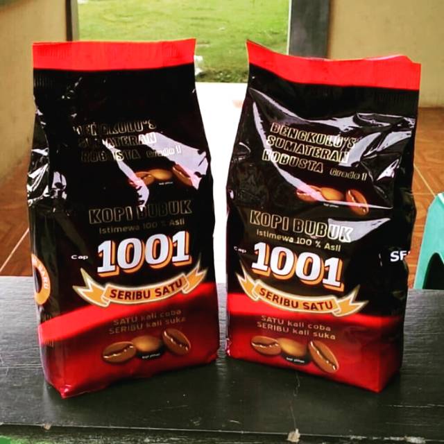 

Kopi 1001 Asli Bengkulu kemasan 250 Gram. Bubuk Kopi Robusta Asli Bengkulu Grade 1